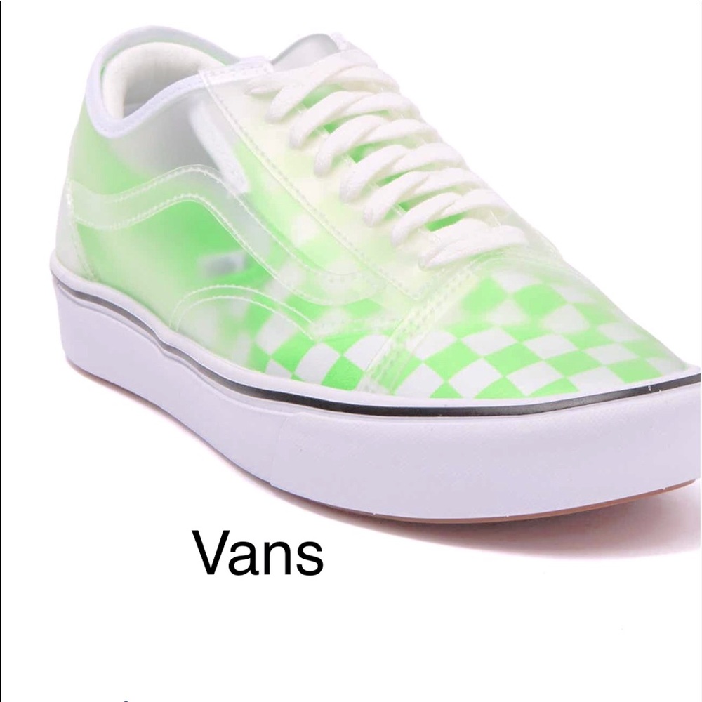 Vans size 11 men shoes checkered Green ComfyCush